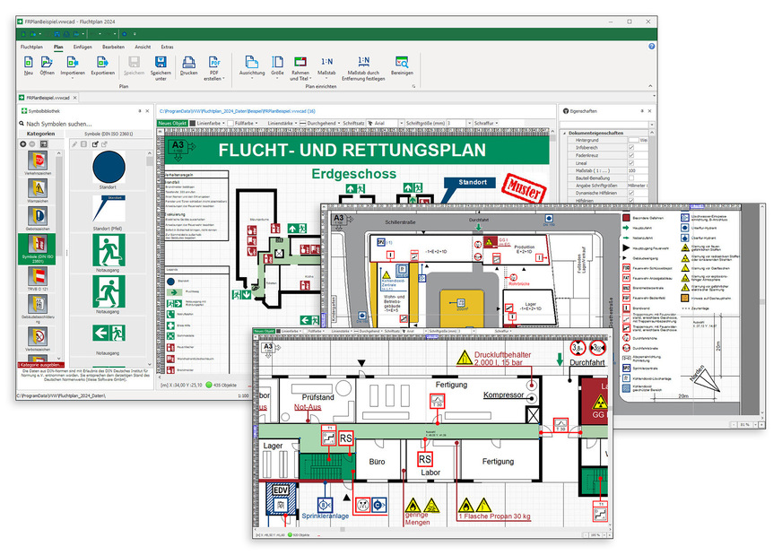 Weise Software: Die Brandschutz-Programme Fluchtplan, Brandschutzordnung und Brandschutznachweis.