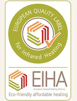 Logo „European Quality Label for Infrared Heating“.