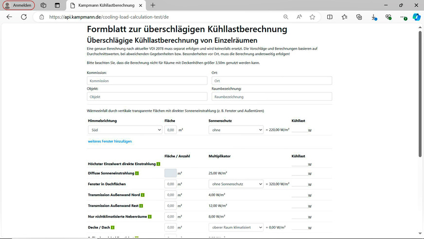 Bild 3 Die Bandbreite der digitalen Kühllast-Rechner reicht von kostenlosen Online-Auslegungshilfen, über Excel-Tools …