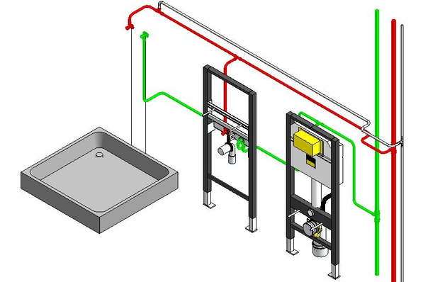 © Viega Viega: Variantenbeispiel einer BIM-Vorlage.