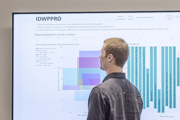 © Fraunhofer ISE / Michael Spiegelhalter Fraunhofer ISE: Ein interaktives Onlinetool stellt Wärmepumpenkonzepte Industrieprozessen gegenüber.