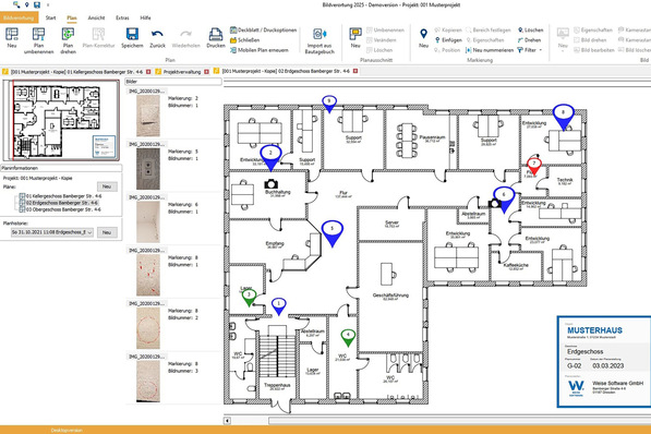 © Weise Software Weise Software: Dokumentation mit Bildverortung 2025.